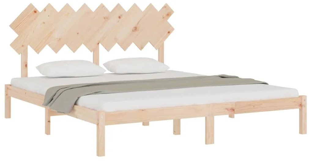 Estrutura de cama 180x200 cm super king madeira maciça