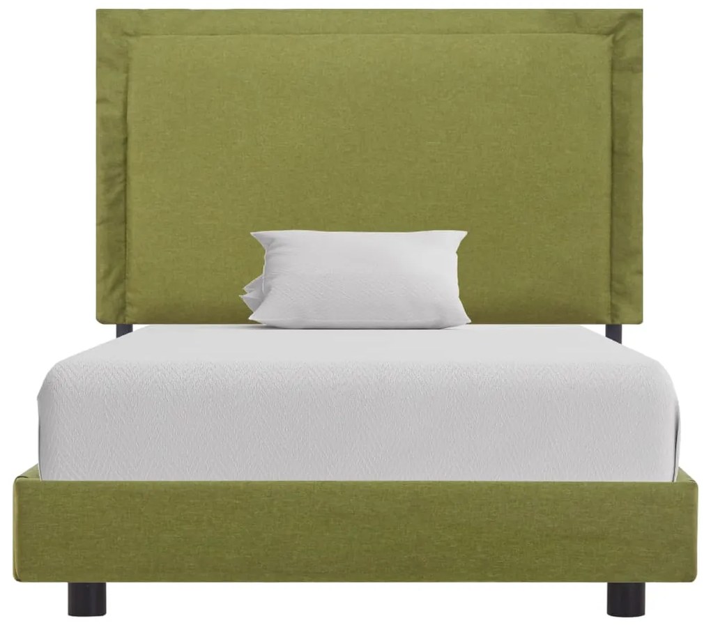 Estrutura de cama 90x200 cm tecido verde