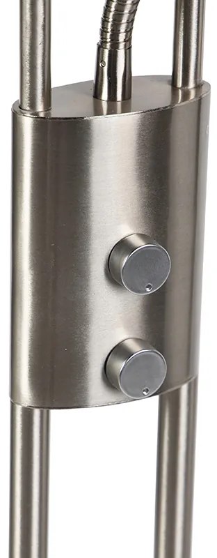 Candeeiro de pé moderno em aço com LED e dimmer - Lexus