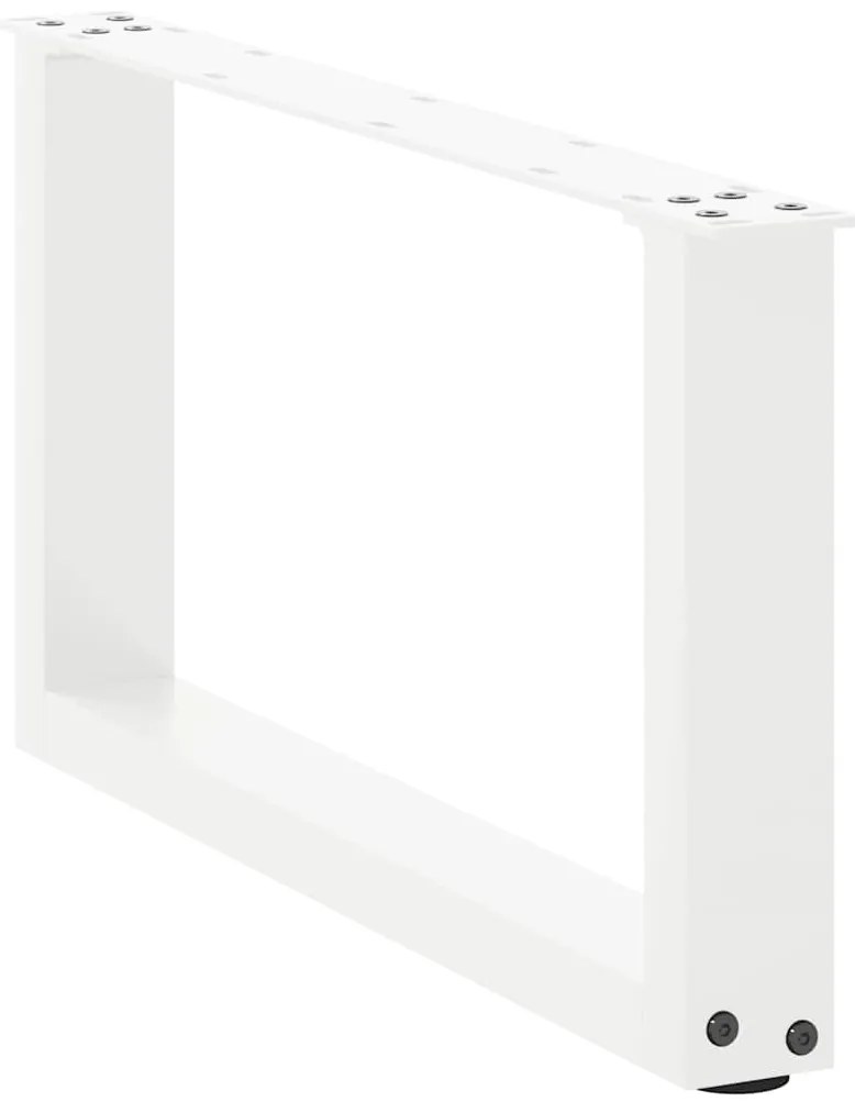 Pés para mesa de centro em formato de U, 2 peças, branco, 60x(30-31) c