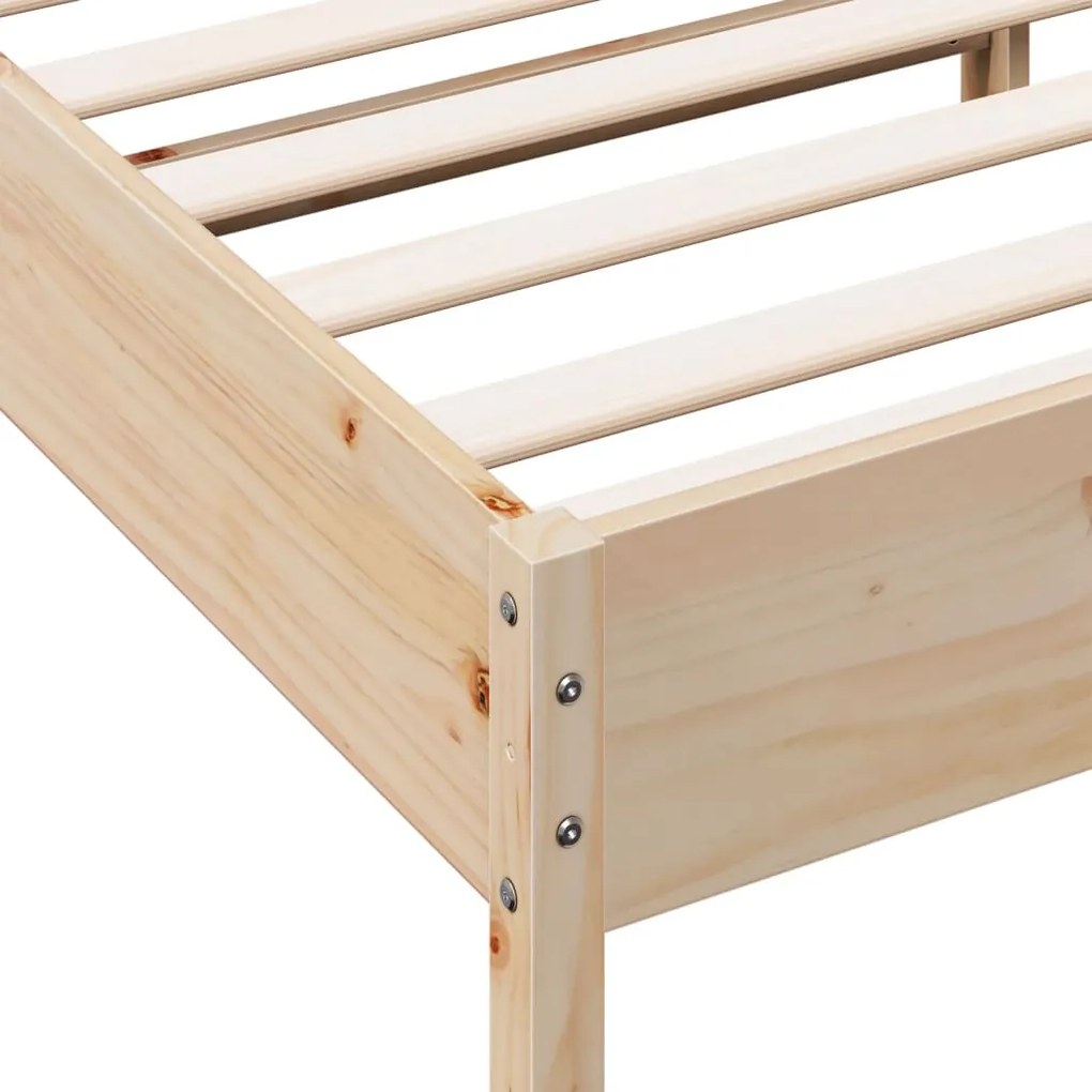 Cama sem colchão 120x190 cm madeira de pinho maciça