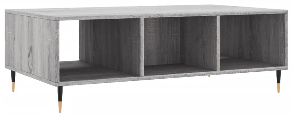 Mesa de centro 104x60x35 cm derivados madeira cinzento sonoma