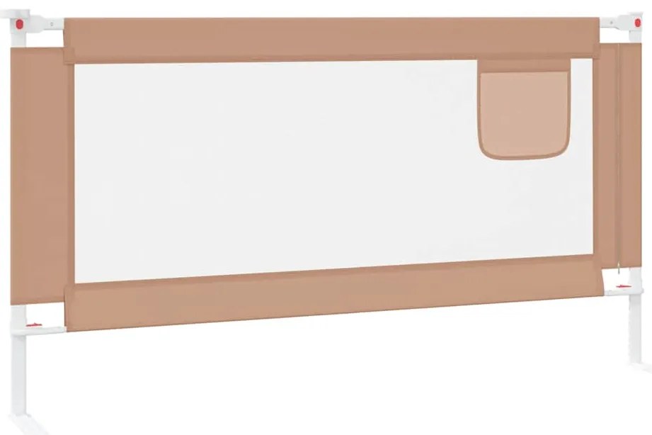 Barra segur. p/ cama infantil tecido 160x25cm cinza-acastanhado
