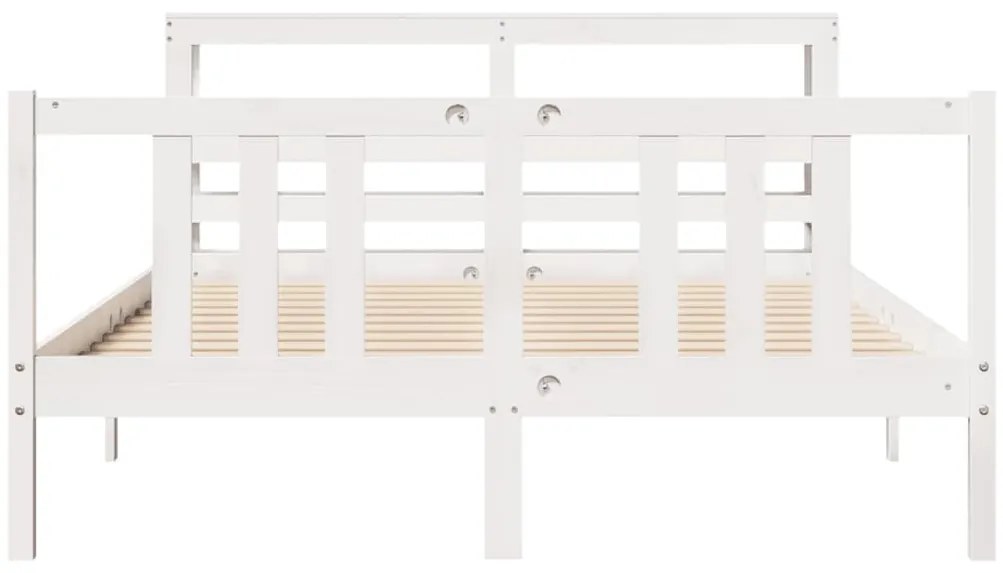 Estrutura de cama c/ cabeceira sem colchão 160x200 cm branco