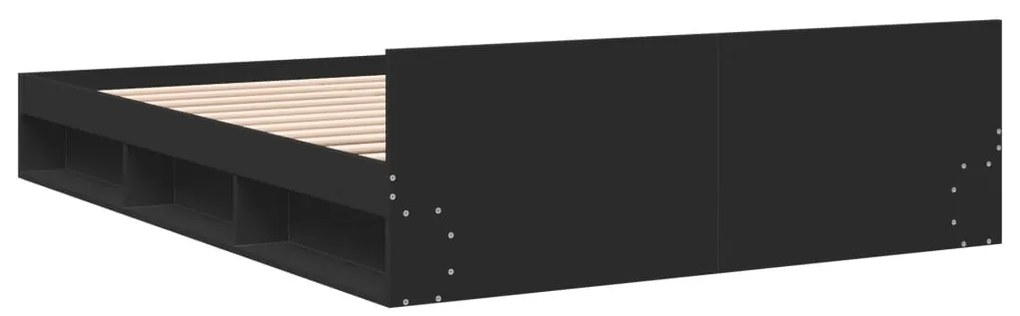 Estrutura de cama c/ gavetas 140x200 cm derivados madeira preto