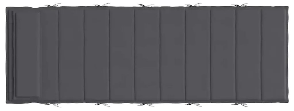 Almofadão p/ espreguiçadeira 180x60x4cm tecido oxford antracite