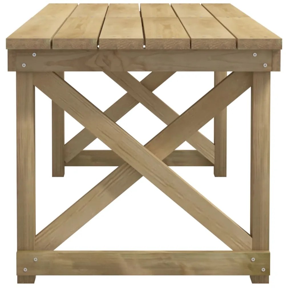 3 pcs conjunto de jantar para jardim pinho impregnado maciço