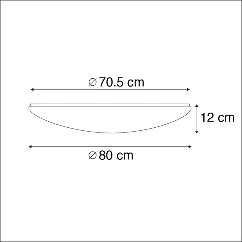 Luminária de teto LED com efeito estrela de 80cm com controle remoto - Extrema Moderno