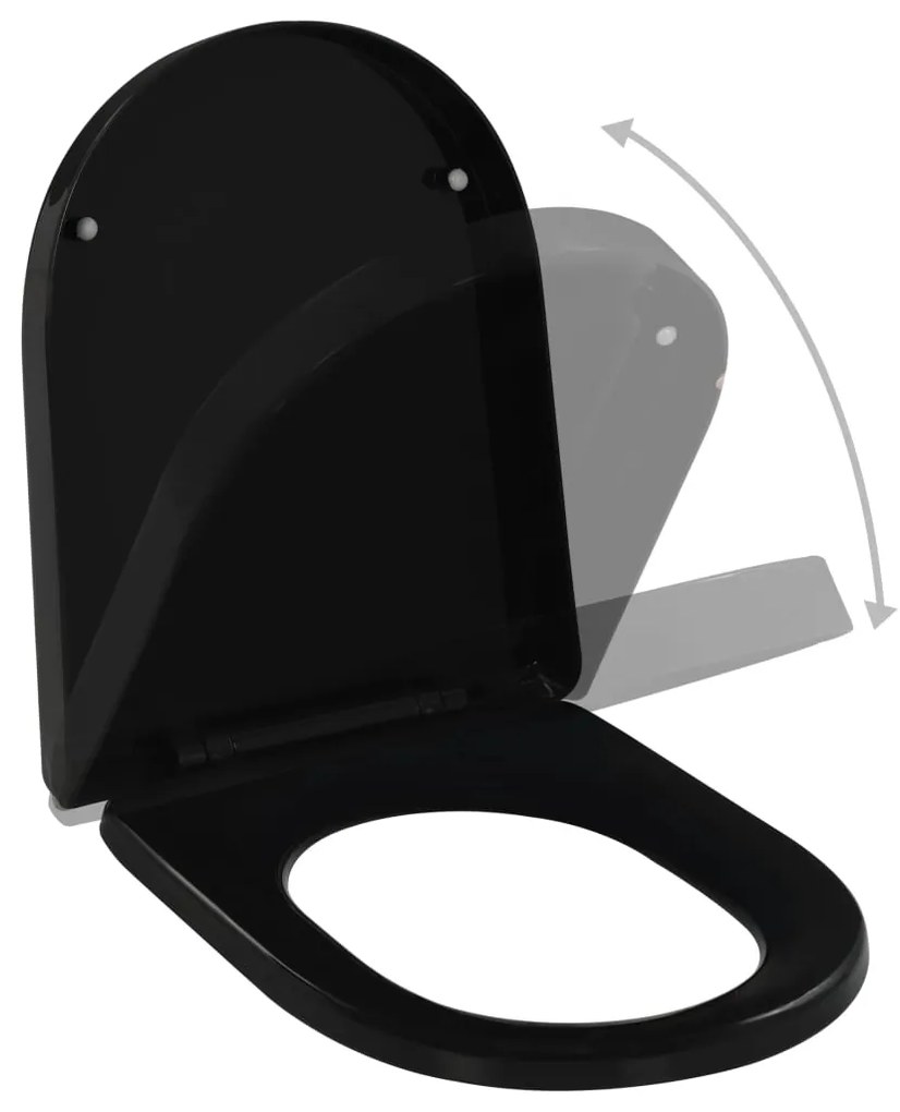Tampo de sanita fecho suave com design remoção rápida preto
