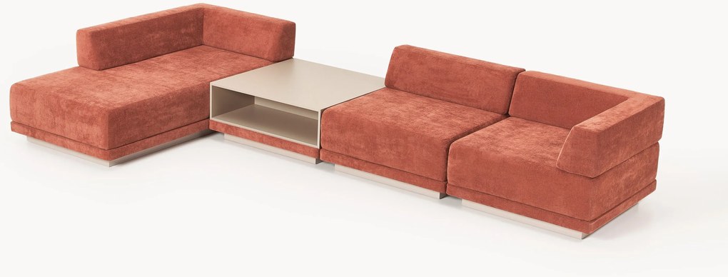 Sofá de canto modular Colin (4 lugares) com mesa de centro