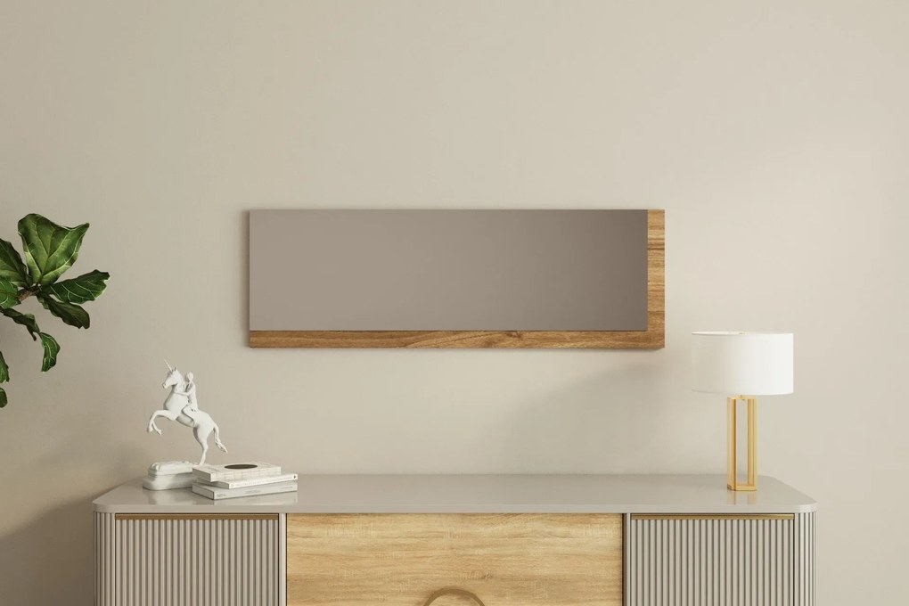 Espelho Lariya – Branco Nogueira – 40 x 120 cm