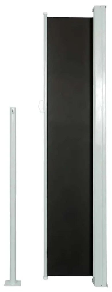 Toldo lateral retrátil 160 x 500 cm preto