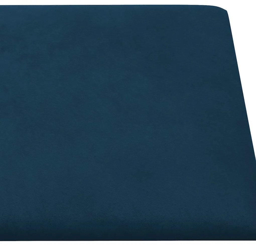 Painel de parede 12 pcs 30x15 cm veludo 0,54 m² azul