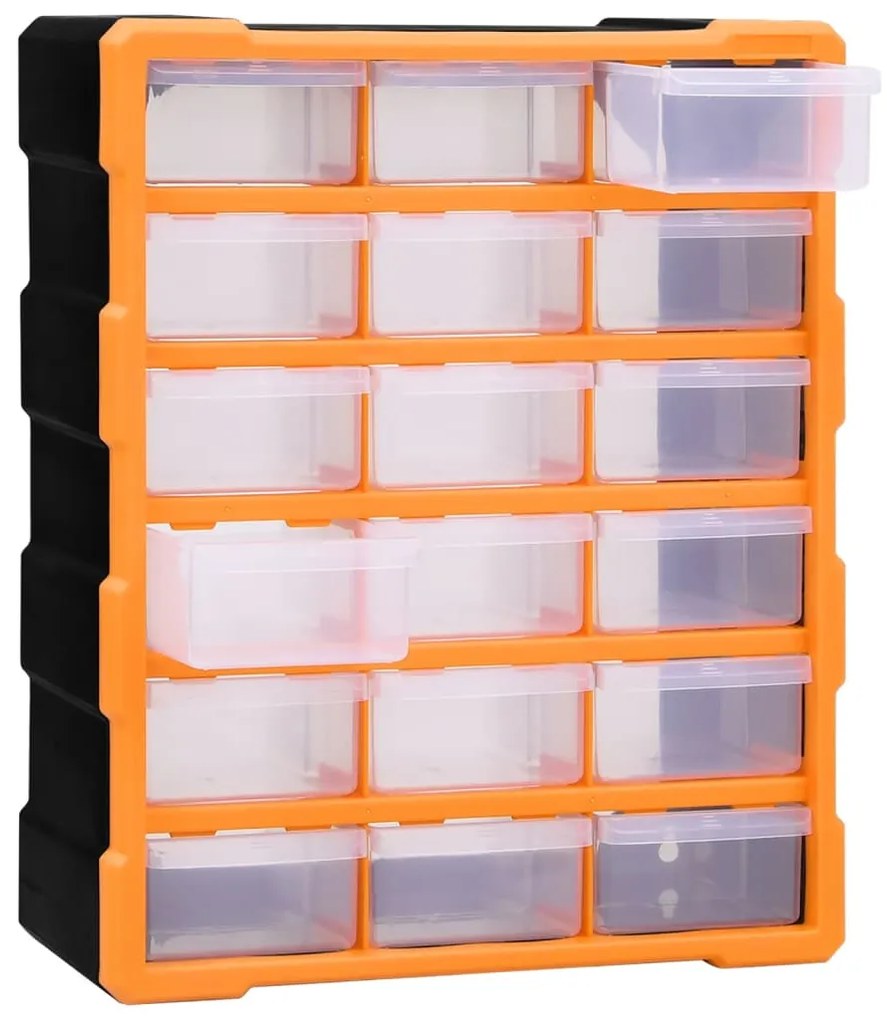 Caixa organizadora com 18 gavetas médias 38x16x47 cm