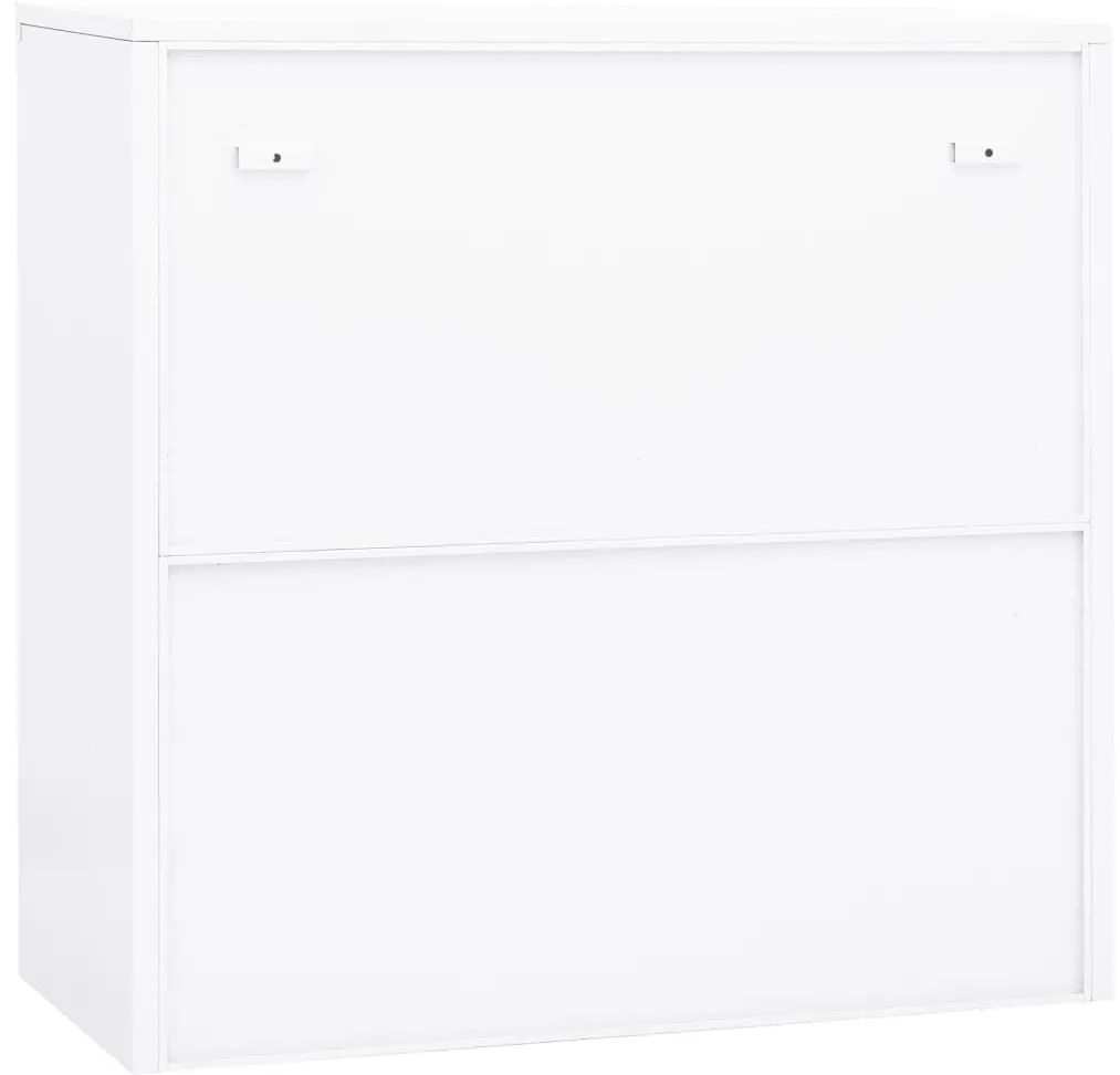 Armário de escritório 90x40x90 cm aço branco