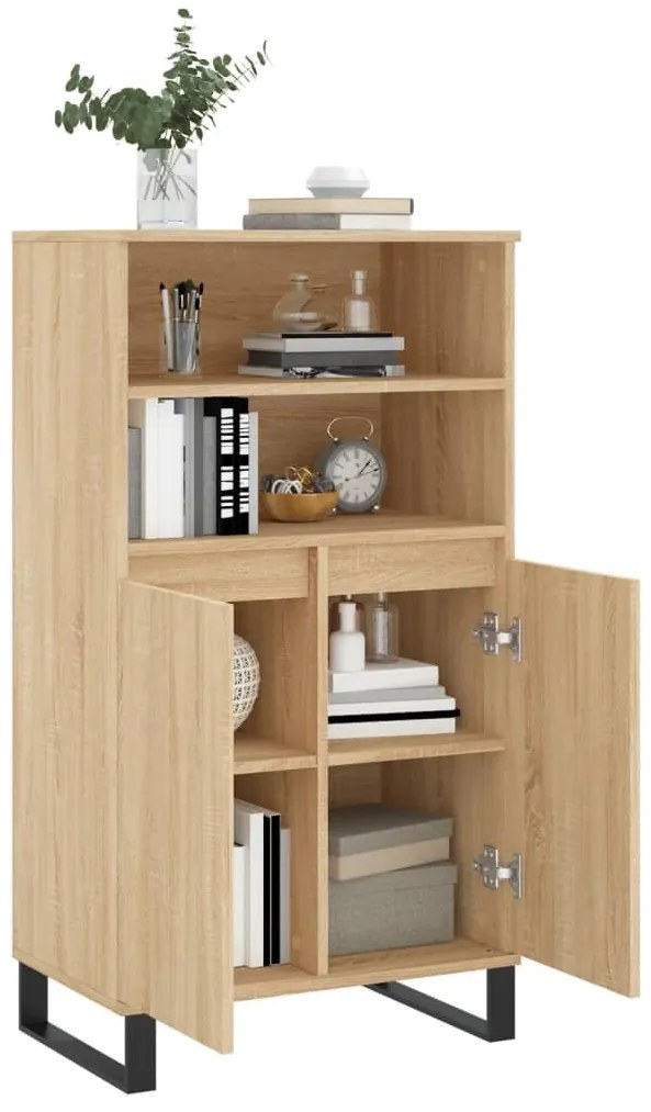 Aparador alto 60x36x110 cm derivados de madeira carvalho sonoma