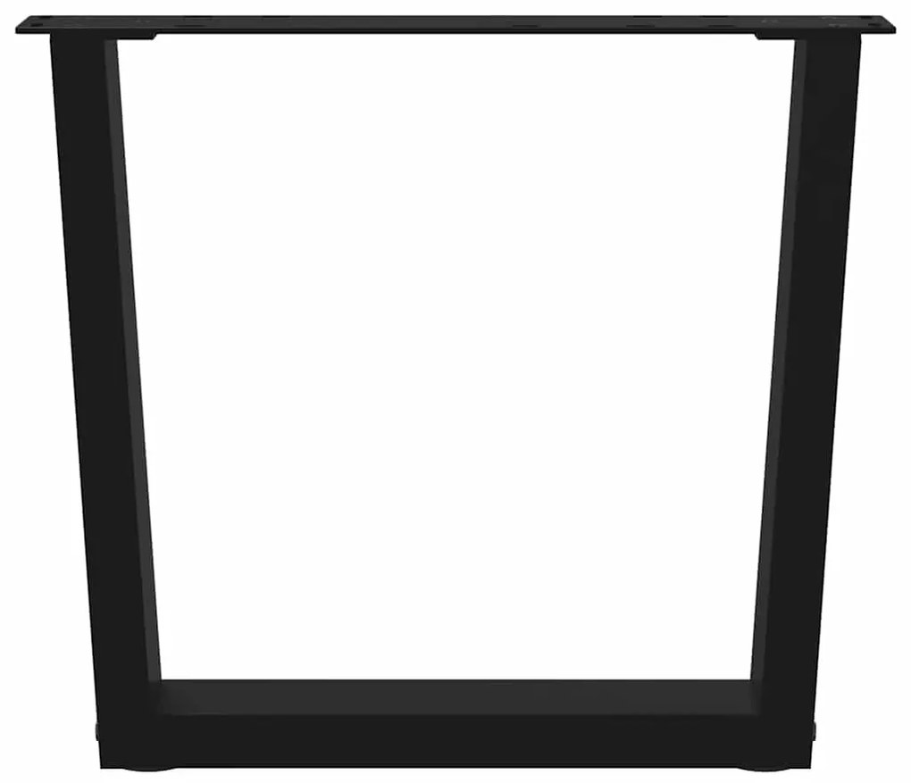 Pés para mesa de centro em V 2 peças preto 60x(42-43,3) cm aço