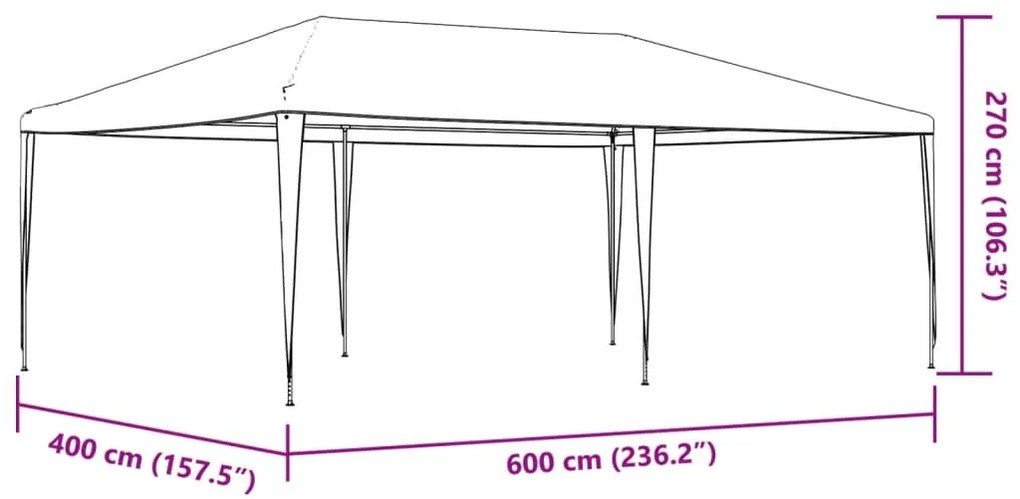 Tenda para festas 4x6 m branco