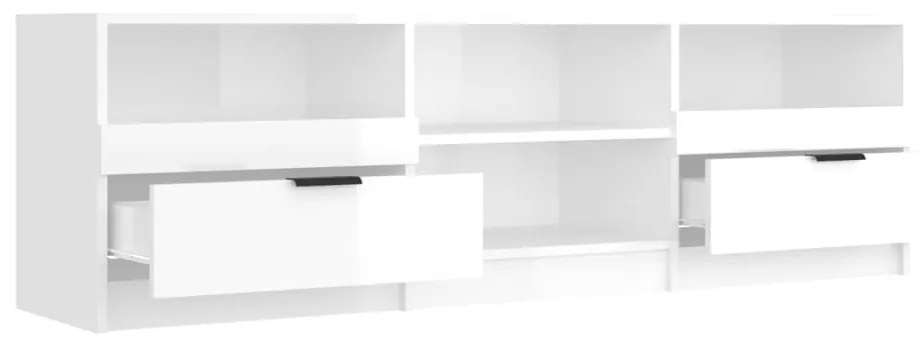 Móvel para TV 150x33,5x45cm madeira processada branco brilhante