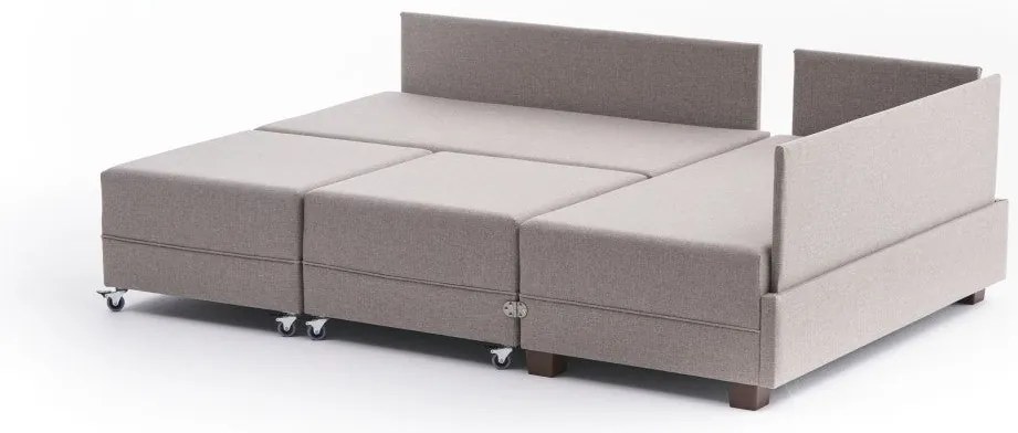 Sofá-Cama de Canto Fly – Creme – 210x70x280 cm