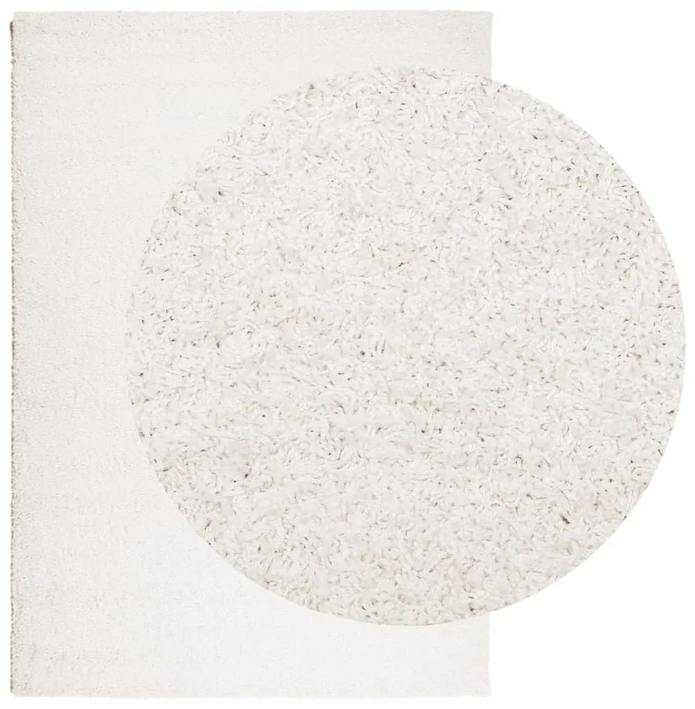 Tapete shaggy de pelo alto PAMPLONA 120x170 cm creme