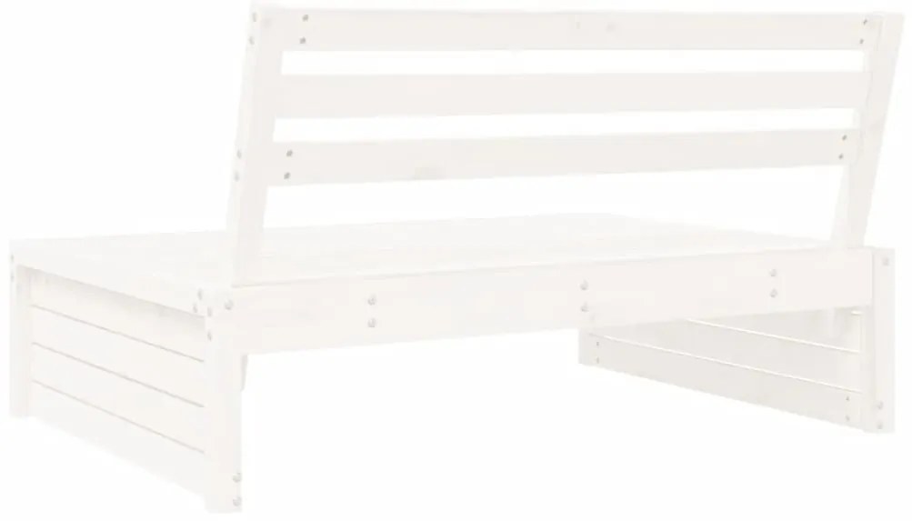 Sofá de centro para jardim 120x80 cm pinho maciço branco