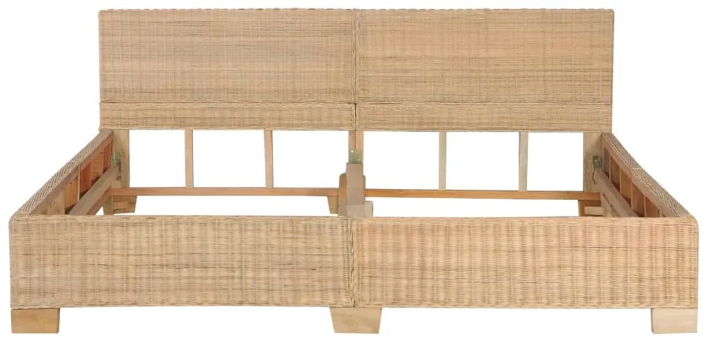 Estrutura de cama artesanal em vime natural 180x200 cm