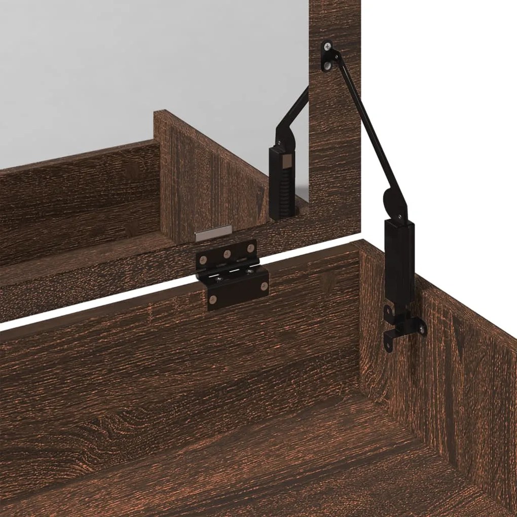Toucador e banco 60x40x113,5 cm carvalho castanho