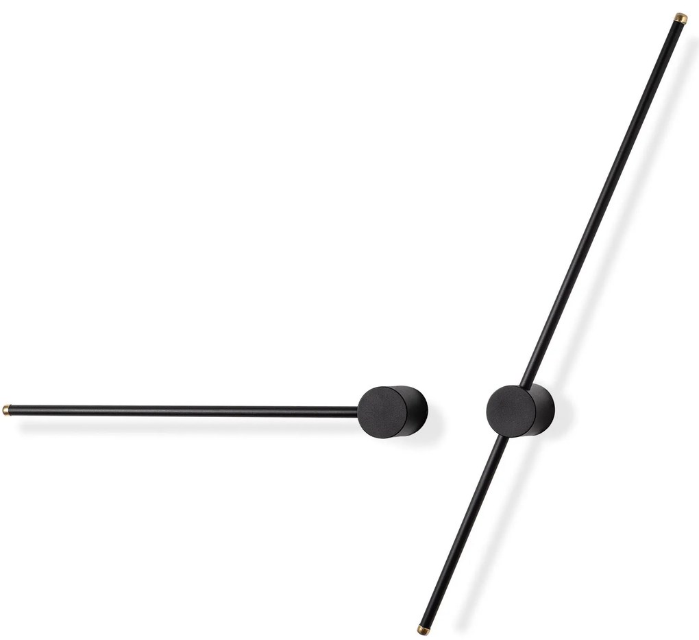 Lâmpada de Parede Sword - Preto - Largura: 91 cm Altura: 10 cm Profund