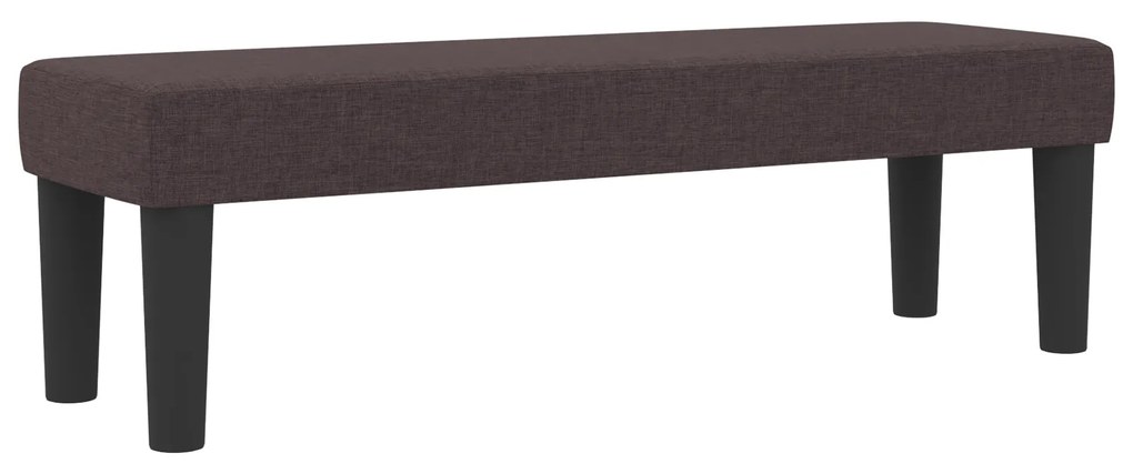 Cama Box com Colchão e Banco Castanho Escuro 120x190 cm Tecido