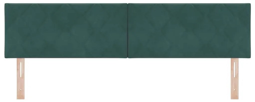 Cabeceira Blocos de Diamante Veludo Verde Escuro 180 cm