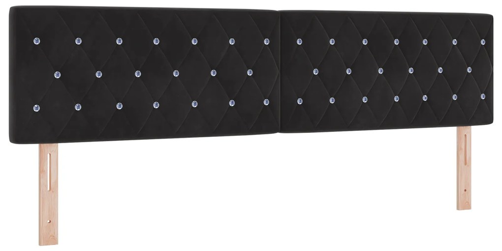 Cama Box Spring com Colchão vidaXL Preto Super King Veludo