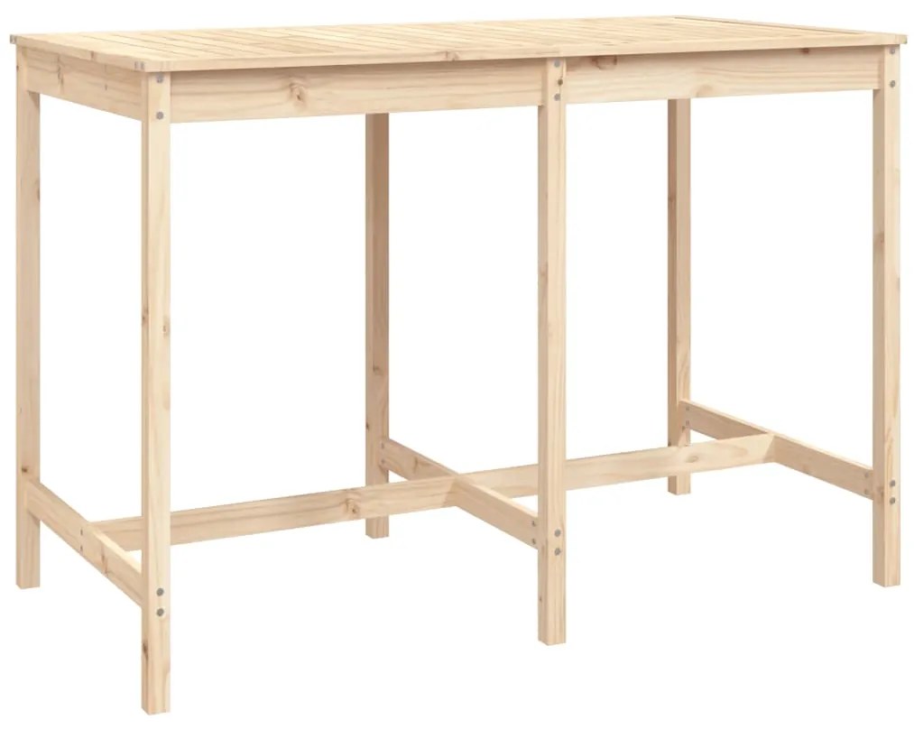 7 pcs conjunto de bar para jardim pinho maciço