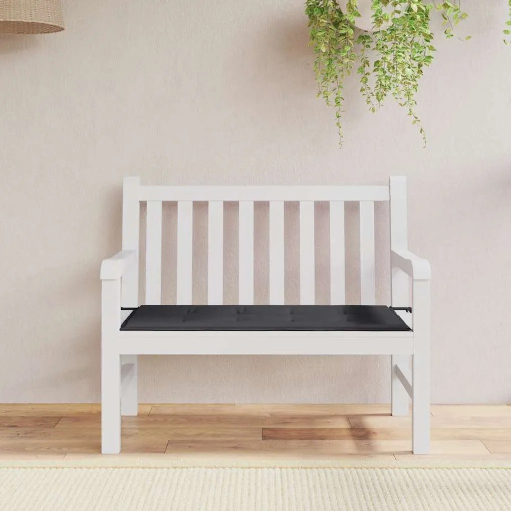 Almofadão p/ banco de jardim 120x50x4cm tecido oxford preto