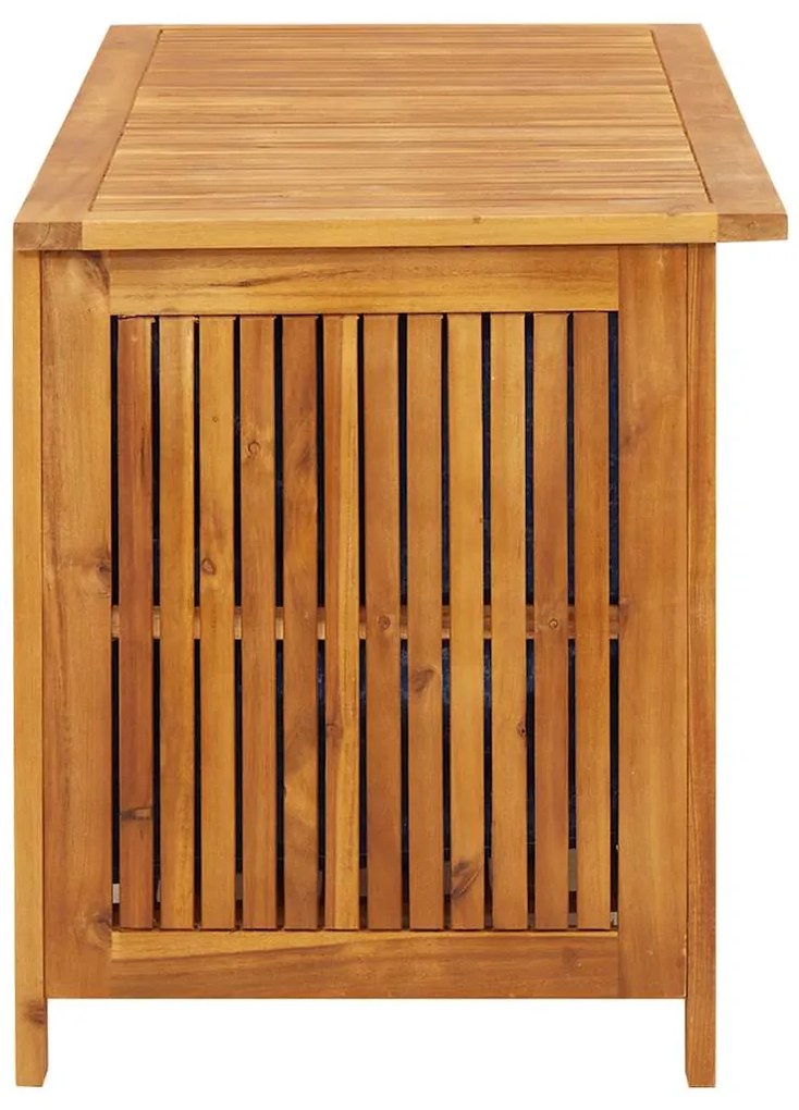 Caixa de arrumação p/ jardim 113x50x58 cm madeira acácia maciça