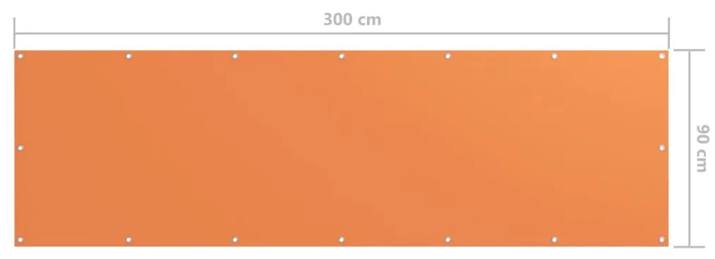 Tela de varanda 90x300 cm tecido Oxford laranja
