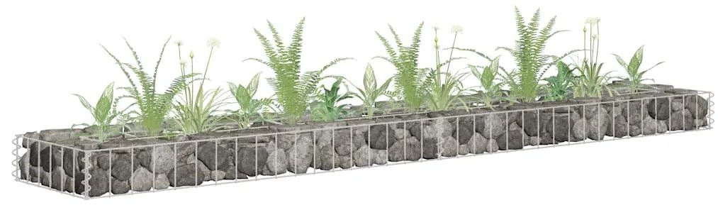 Canteiro elevado/cesto gabião 180x30x10 cm aço galvanizado