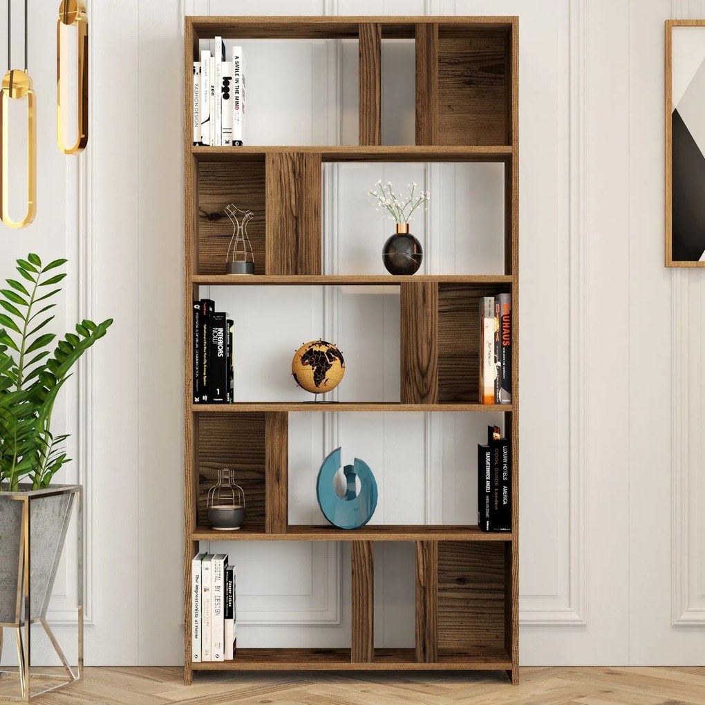 Estante Lima – Cor Nogueira – 90x180x20 cm
