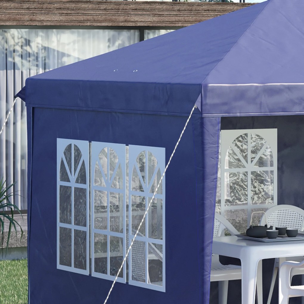 Tenda Dobrável 585x295x270 cm com 4 Paredes Laterais Amovíveis Tenda d