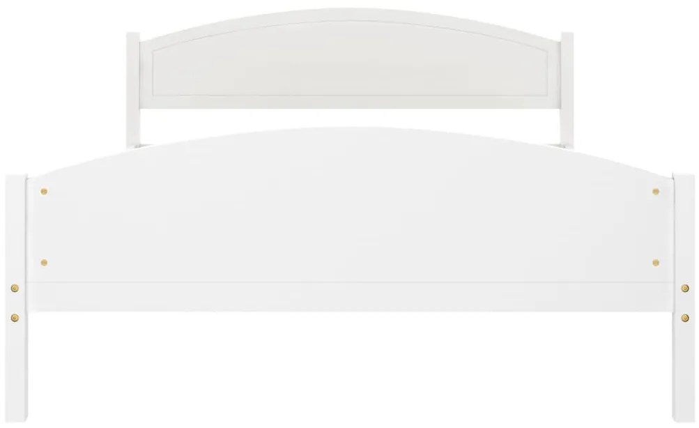 Estrutura de cama 160x200 cm pinho maciço branco