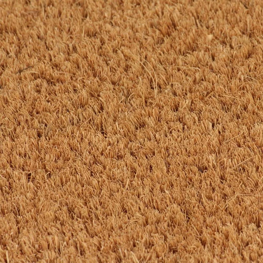 Tapetes porta 5 pcs 40x60 cm fibra de coco tufada natural