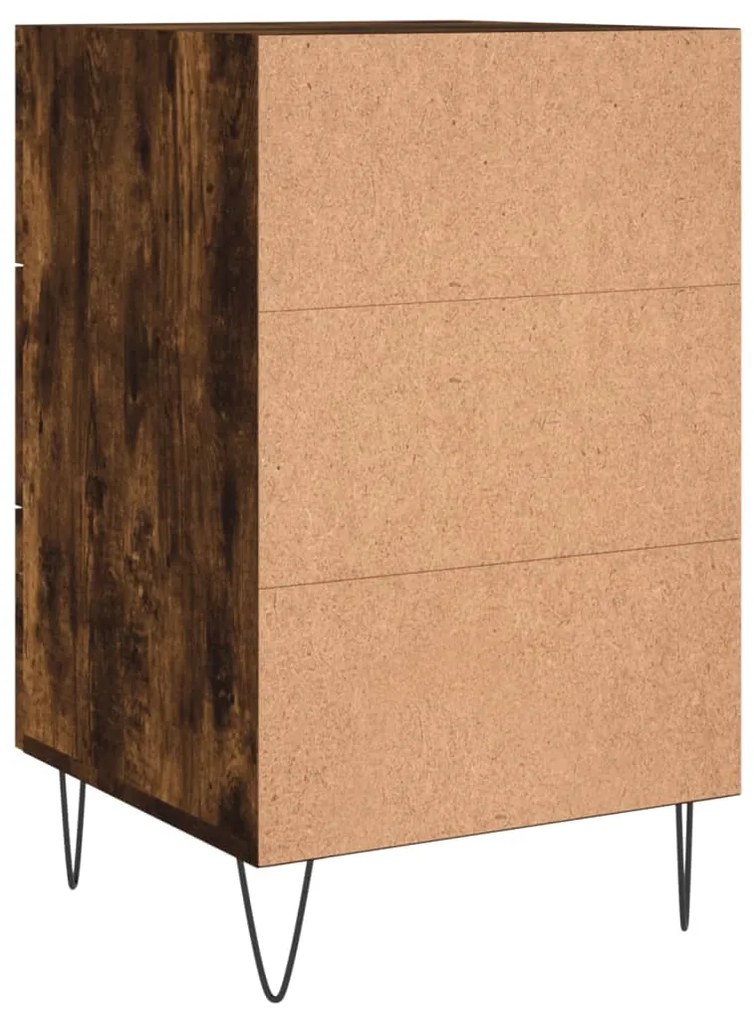 Mesa cabeceira 40x40x66 cm derivados de madeira carvalho fumado