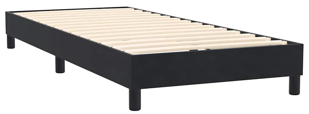 Cama box spring com colchão 90x210 cm veludo preto