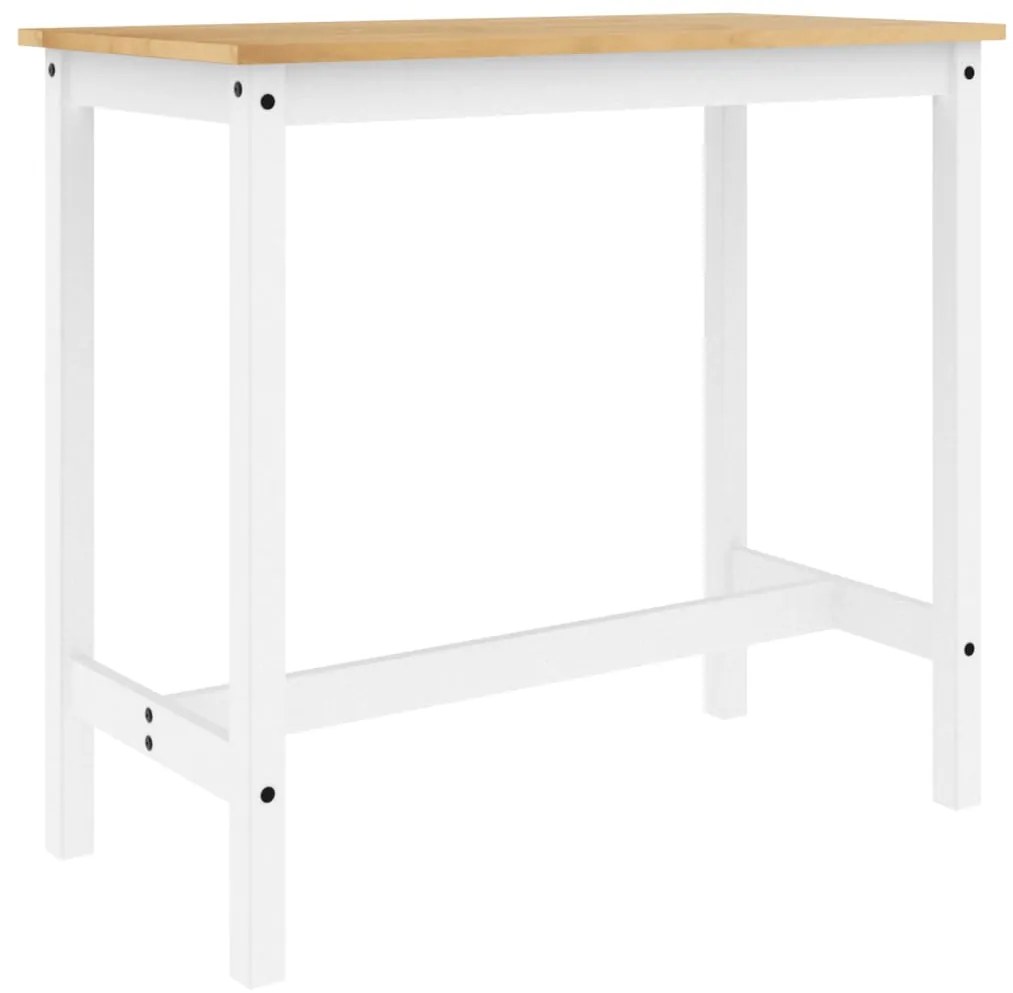 5 pcs conjunto de bar pinho maciço branco