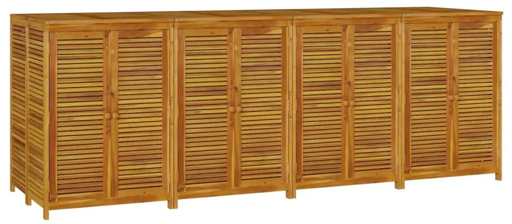 Caixa de arrumação para jardim 280x87x104 cm acácia maciça