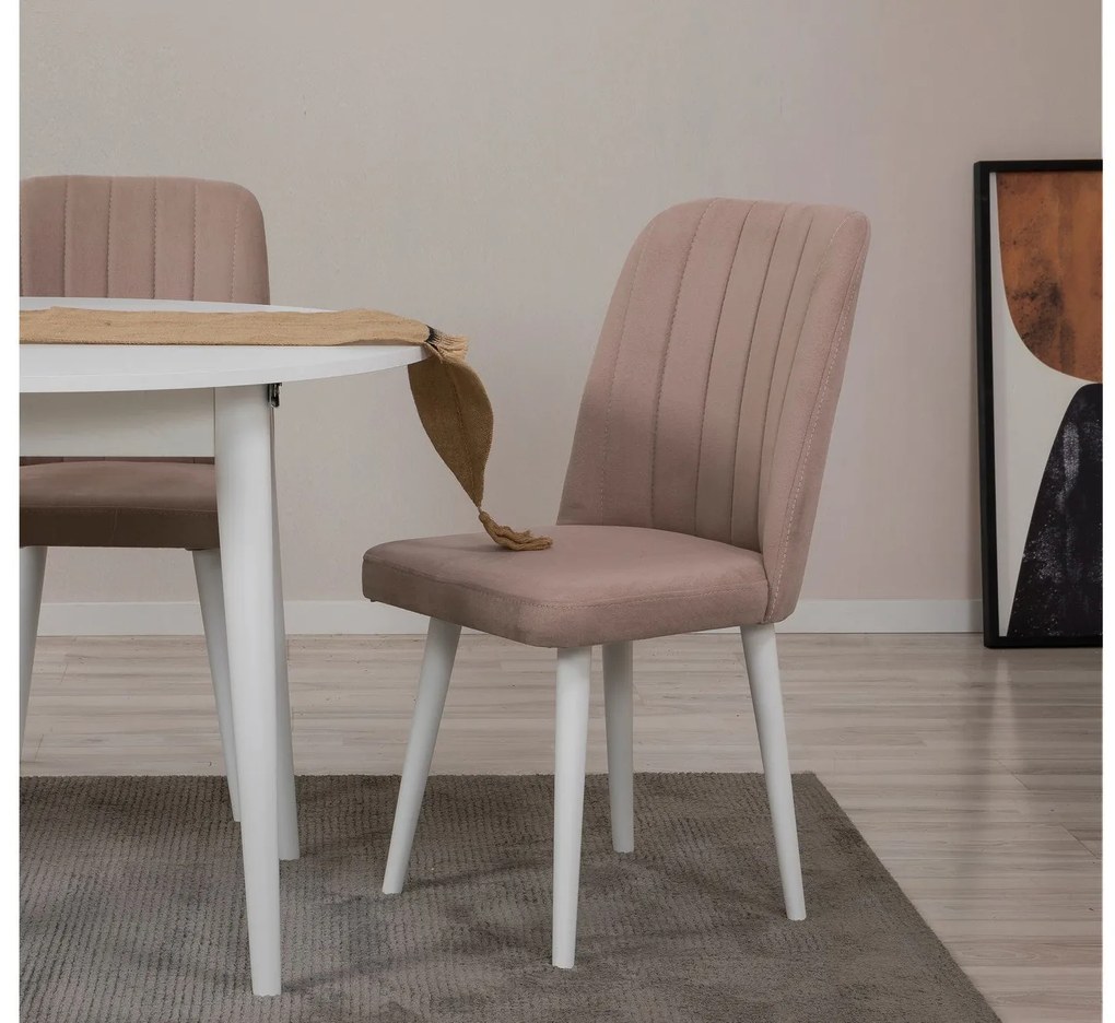 Conjunto Mesa de Jantar Extensível & Cadeiras Vina – Branco – Mesa: 10