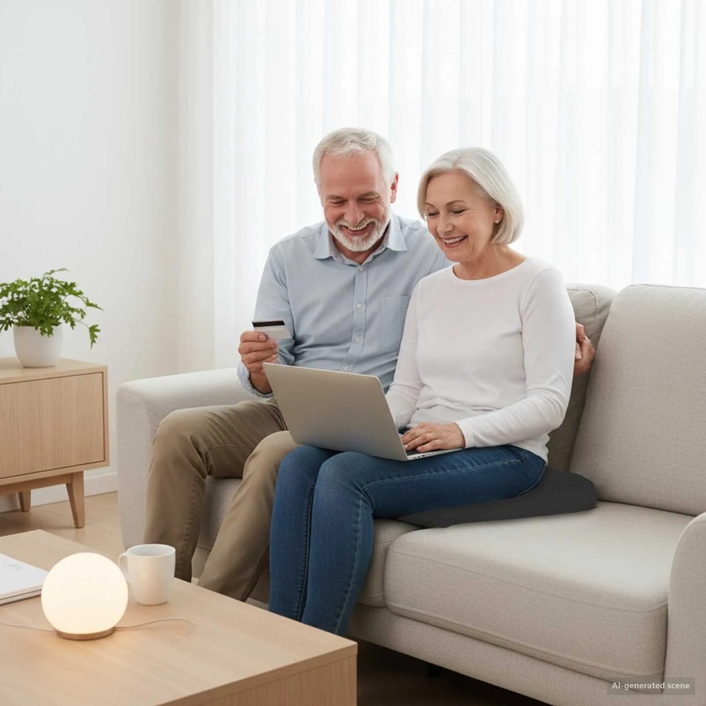 vidaXL Almofada assento Preto 39 x 38 x 8,5 cm