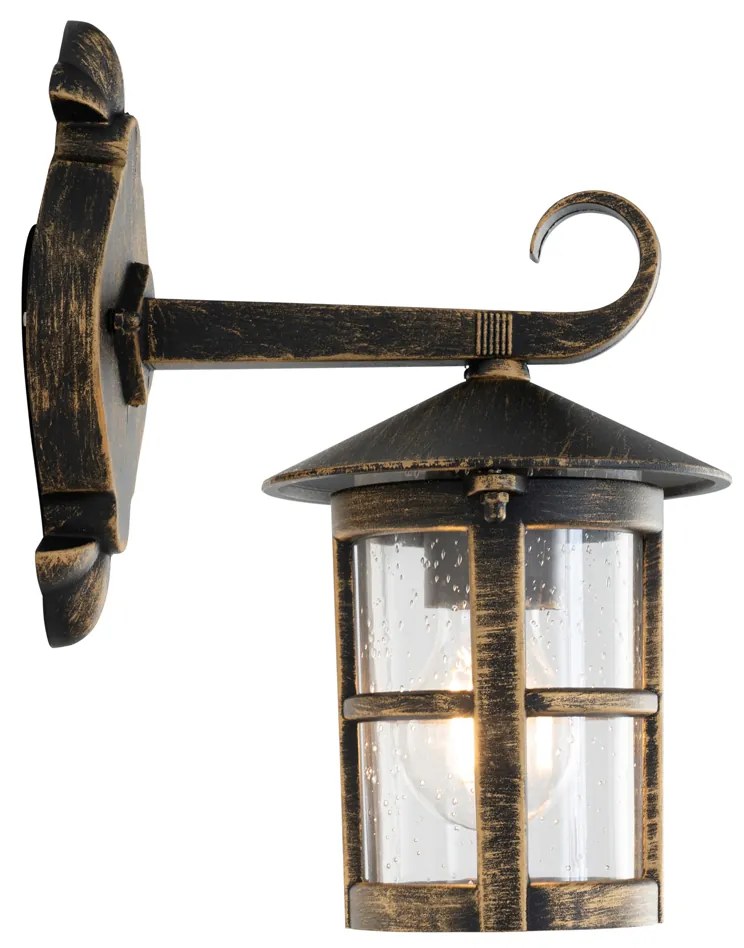 Candeeiro de parede exterior clássico dourado antigo IP44 - Herb