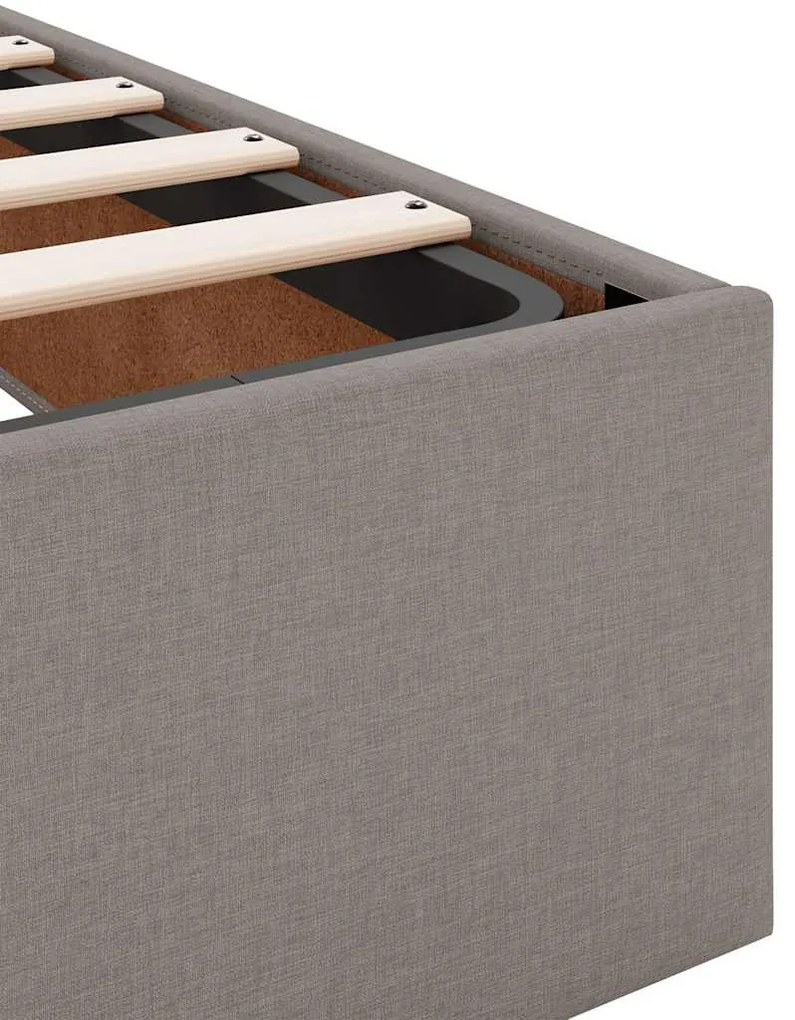 Estrutura de cama otomana sem colchão cinza 180x200 cm tecido