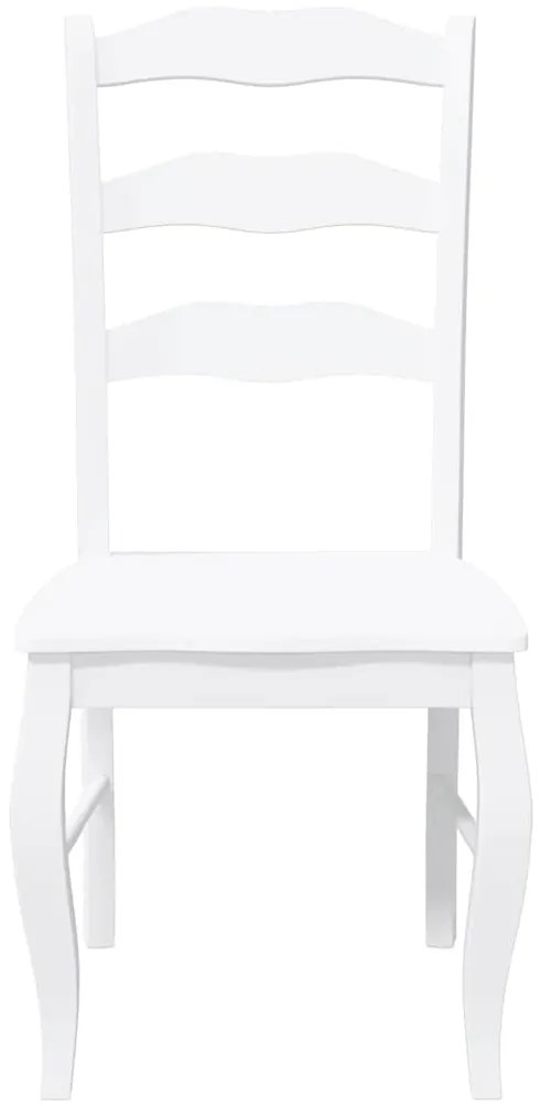 Cadeiras de jantar 2 pcs madeira de seringueira maciça branco
